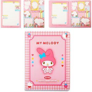 Hello Kitty My Melody Pink Sticky Notebook Cute Rabbit Stationery Set